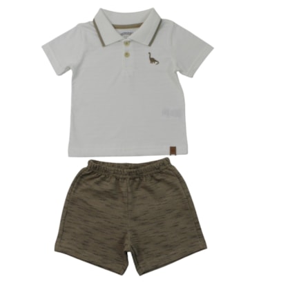 Conjunto Masculino Polo e Bermuda Rajada A0542 - Alakazoo