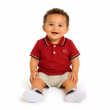 Conjunto Masculino Polo e Bermuda Sarja 22600079 - Aconchego do Bebê