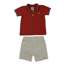Conjunto Masculino Polo e Bermuda Sarja 22600079 - Aconchego do Bebê