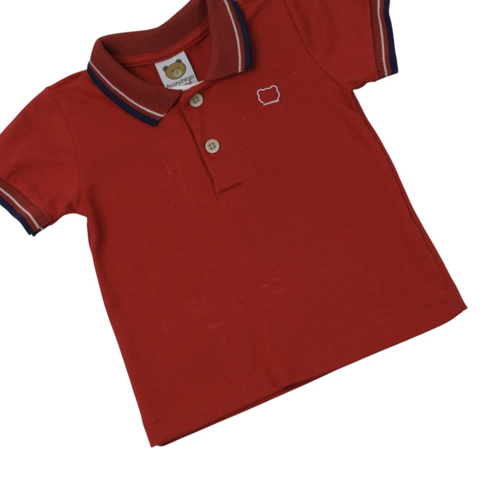 Conjunto Masculino Polo e Bermuda Sarja 22600079 - Aconchego do Bebê