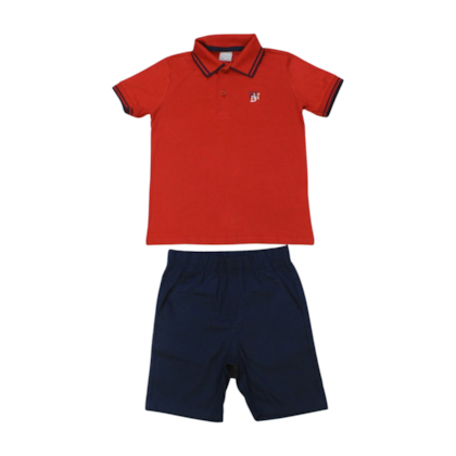 Conjunto Masculino Polo e Bermuda Sarja 26221 - Brandili Mundi 