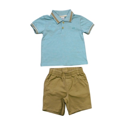Conjunto Masculino Polo e Bermuda Sarja A0069 - Alakazoo 