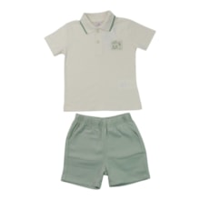 Conjunto Masculino Polo e Bermuda Sarja com Aplique 27285 - Brandili