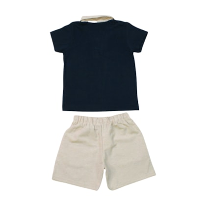 Conjunto Masculino Polo e Bermuda Tecido 24256 - Rollu