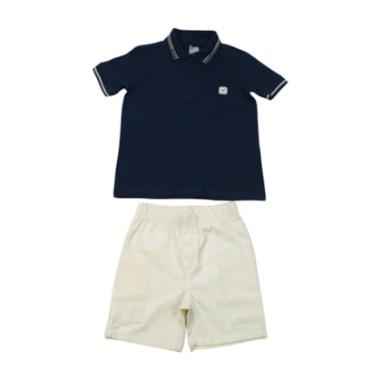 Conjunto Masculino Polo e Bermuda Tecido 26769 - Brandili Mundi