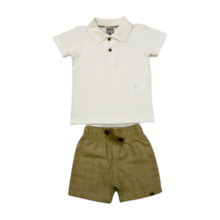 Conjunto Masculino Polo e Bermuda Xadrez 11355 - Tiny Joy 