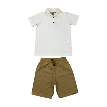 Conjunto Masculino Polo e Bermuda Xadrez 11355 - Tiny Joy 