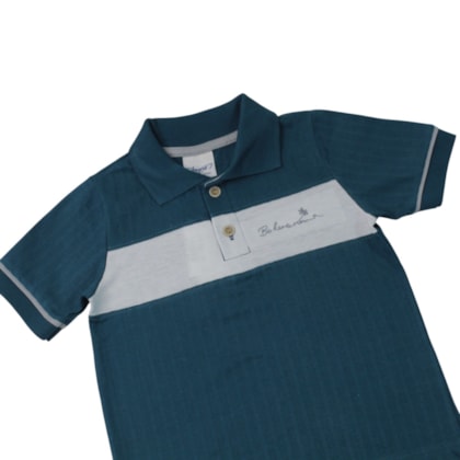 Conjunto Masculino Polo Estampa Believe e Bermuda Moletino 29046 - Angerô