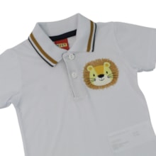 Conjunto Masculino Polo Estampa Leão e Bermuda Moletinho 1001877 - Kyly