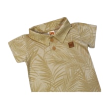Conjunto Masculino Polo Estampada Folhas e Bermuda Moletinho 9298 - Livy  