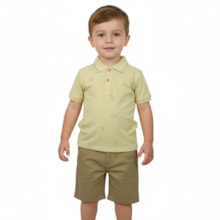 Conjunto Masculino Polo Estampada Raquete e Bermuda Moletinho 27544 - Brandili Mundi