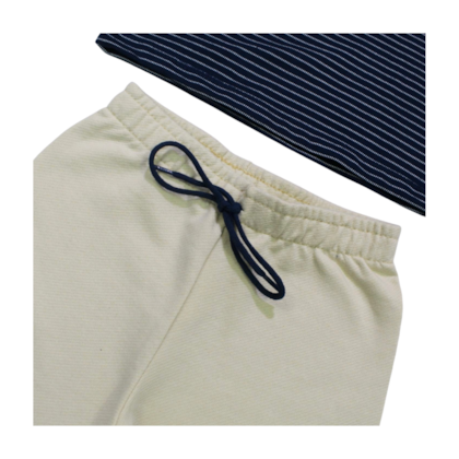 Conjunto Masculino Polo Listrada e Bermuda Moletinho 47031 - Rei Rex