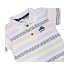 Conjunto Masculino Polo Listrada e Bermuda Tecido 19146 - Boca Grande