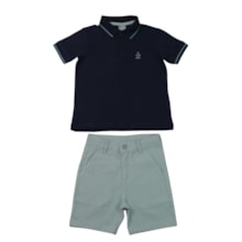 Conjunto Masculino Polo Piquet e Bermuda Sarja Linho 26990 - Brandili Mundi