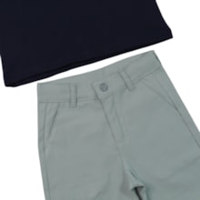 Conjunto Masculino Polo Piquet e Bermuda Sarja Linho 26990 - Brandili Mundi