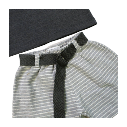 Conjunto Masculino Polo Piquet e Bermuda Tecido com Cinto 28813 - Angerô 