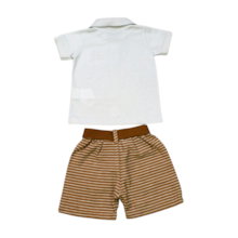 Conjunto Masculino Polo Piquet e Bermuda Tecido com Cinto 28813 - Angerô 
