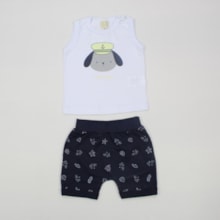 Conjunto Masculino Regata Captain e Bermuda Moletinho - 13240 - Hrradinhos