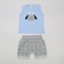 Conjunto Masculino Regata Captain e Bermuda Moletinho - 13240 - Hrradinhos