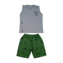 Conjunto Masculino Regata e Bermuda Moletinho Estampa Skate Board 3098 - Cleomara       