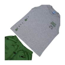 Conjunto Masculino Regata e Bermuda Moletinho Estampa Skate Board 3098 - Cleomara       