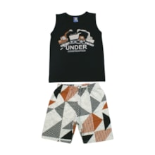 Conjunto Masculino Regata e Bermuda Moletinho Estampas Sortidas 9002549- Pipa