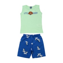 Conjunto Masculino Regata e Bermuda Moletinho Sortido 9001607 - Pipa