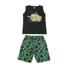 Conjunto Masculino Regata e Bermuda Moletinho Sortido 9001618 - Pipa