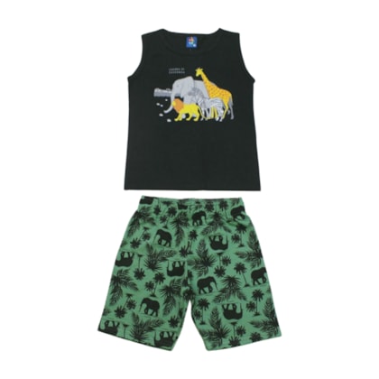 Conjunto Masculino Regata e Bermuda Moletinho Sortido 9001618 - Pipa