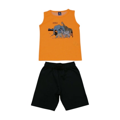 Conjunto Masculino Regata e Bermuda Moletinho Sortido 9001618 - Pipa