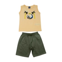 Conjunto Masculino Regata e Bermuda Moletinho Sortido 9001735 - Pipa