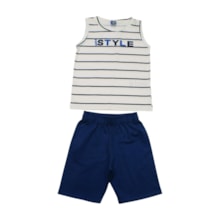 Conjunto Masculino Regata e Bermuda Moletinho Sortido 9001743 - Pipa