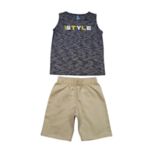 Conjunto Masculino Regata e Bermuda Moletinho Sortido 9001743 - Pipa