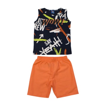 Conjunto Masculino Regata e Bermuda Moletinho Sortido 9001758 - Pipa