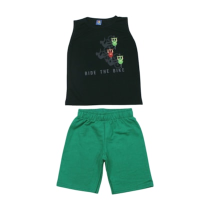 Conjunto Masculino Regata e Bermuda Moletinho Sortido 9001816 - Pipa