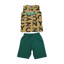 Conjunto Masculino Regata e Bermuda Moletinho Sortido 9001840 - Pipa