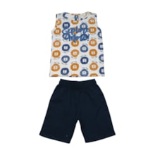 Conjunto Masculino Regata e Bermuda Moletinho Sortido 9002471 - Pipa