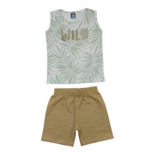 Conjunto Masculino Regata e Bermuda Moletinho Sortido 9002895 - Pipa