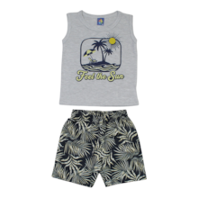 Conjunto Masculino Regata e Bermuda Moletinho Sortido 9002912 - Pipa