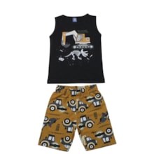 Conjunto Masculino Regata e Bermuda Moletinho Sortido 9002919 - Pipa