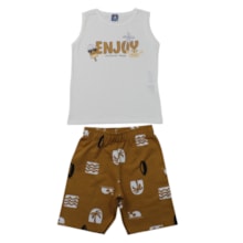 Conjunto Masculino Regata e Bermuda Moletinho Sortido 9002921 - Pipa