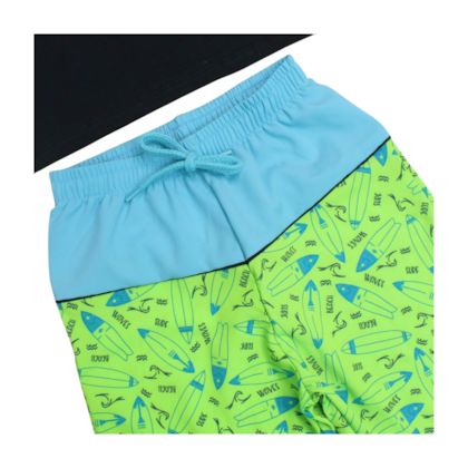 Conjunto Masculino Regata e Bermuda Tactel Estampado Pranchas 11469 - Kaiani