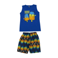 Conjunto Masculino Regata e Bermuda Tactel Estampas Sortidas 9000896 - Pipa 