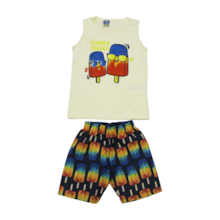 Conjunto Masculino Regata e Bermuda Tactel Estampas Sortidas 9000896 - Pipa 