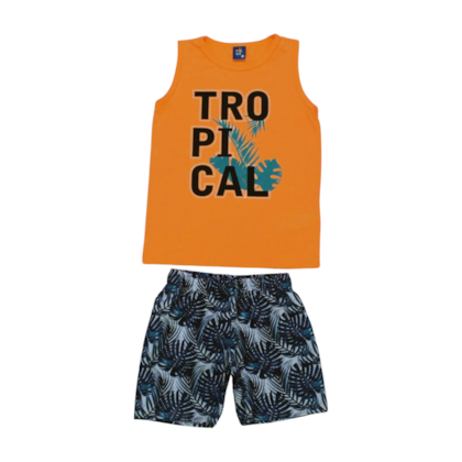 Conjunto Masculino Regata e Bermuda Tactel Estampas Sortidas 9001316 - Pipa