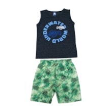 Conjunto Masculino Regata e Bermuda Tactel Estampas Sortidas 9002455 - Pipa