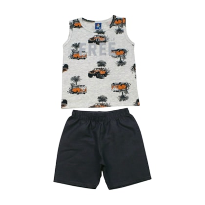 Conjunto Masculino Regata e Bermuda Tactel Sortido 9001592 - Pipa  Menino 4