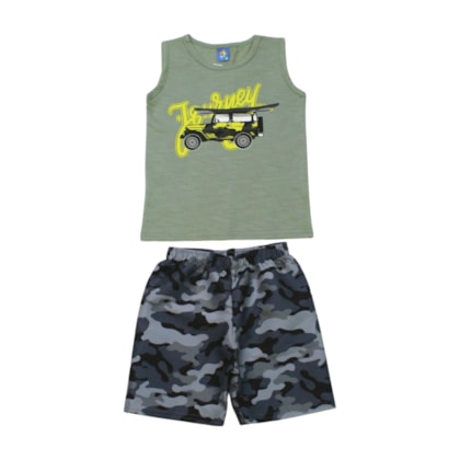 Conjunto Masculino Regata e Bermuda Tactel Sortido 9001826 - Pipa