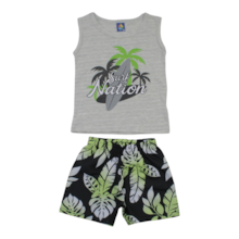 Conjunto Masculino Regata e Bermuda Tactel Sortido 9002908 - Pipa