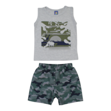 Conjunto Masculino Regata e Bermuda Tactel Sortido 9002915 - Pipa